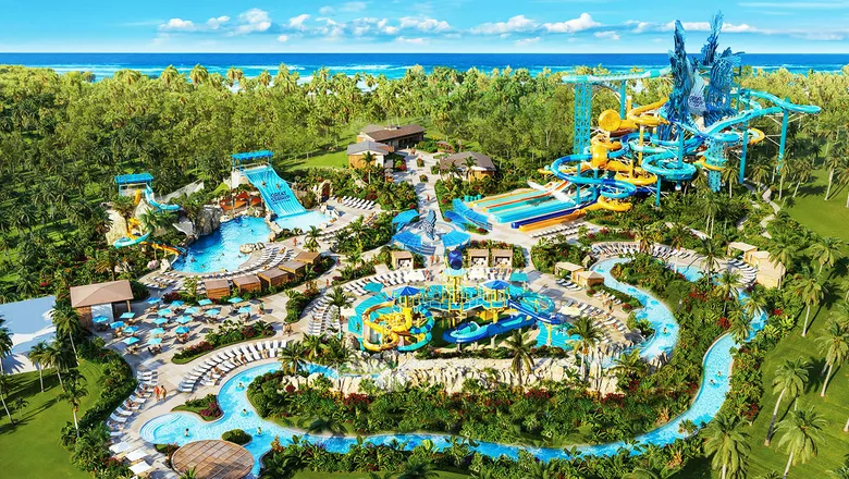 NCL revela data de abertura de parque aquático com 19 toboáguas nas Bahamas