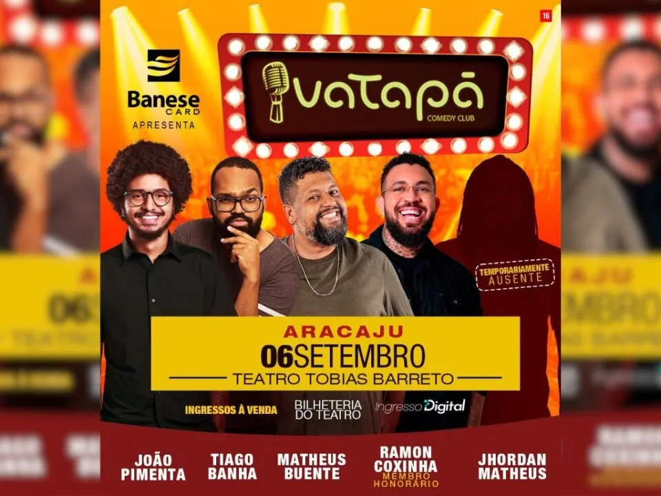 Card: Vatapá Comedy Club chega a Aracaju