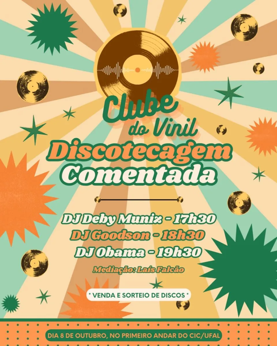 Clube do Vinil está de volta e promove a sua segunda edição com discotecagem comentada na Ufal