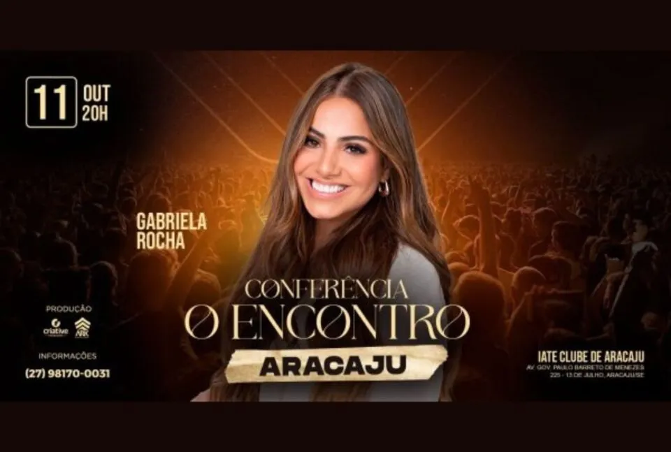 Gabriela Rocha apresenta turnê ‘O Encontro’ em Aracaju no dia 11 de outubro