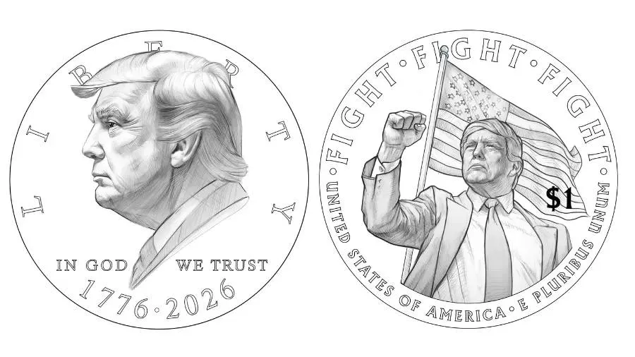 Tesouro dos EUA considera cunhar moeda de US$ 1 com o rosto de Trump