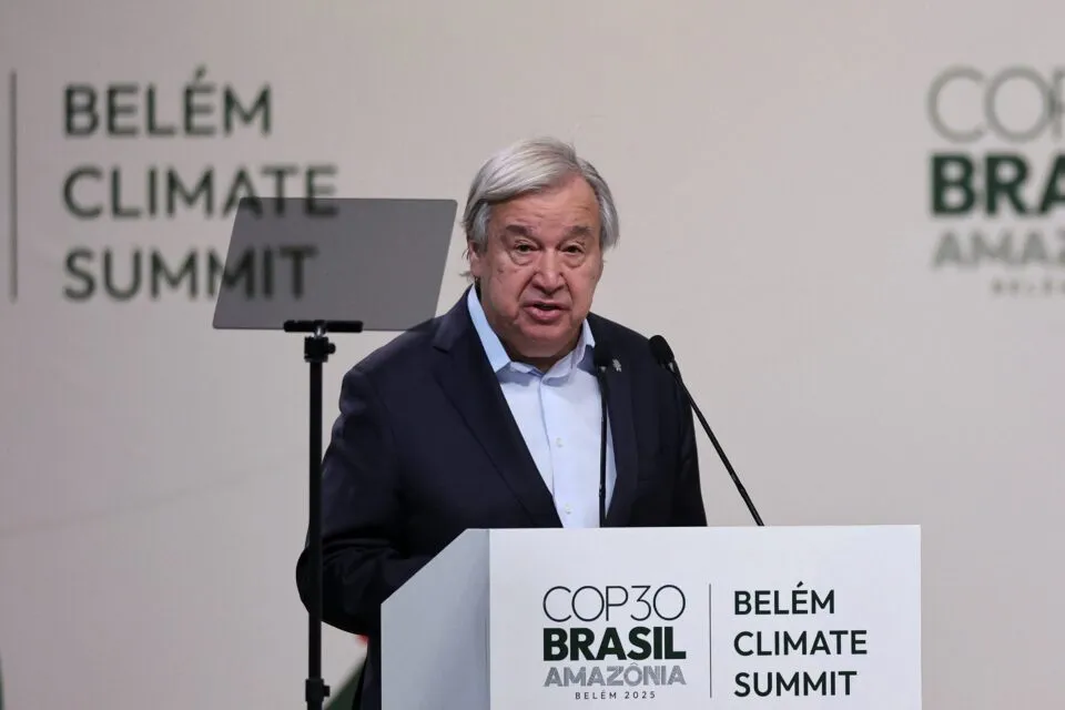 “Liderem ou serão levados à ruína”, diz secretário-geral da ONU a líderes na COP30