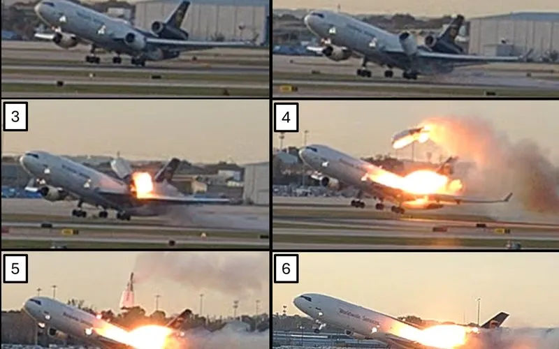 Motor se desprendeu de avião da UPS em decolagem, diz relatório preliminar