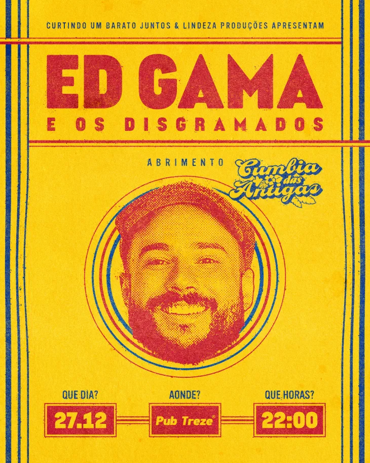 Ed Gama e os Disgramados voltam a Arapiraca com show no Pub Treze