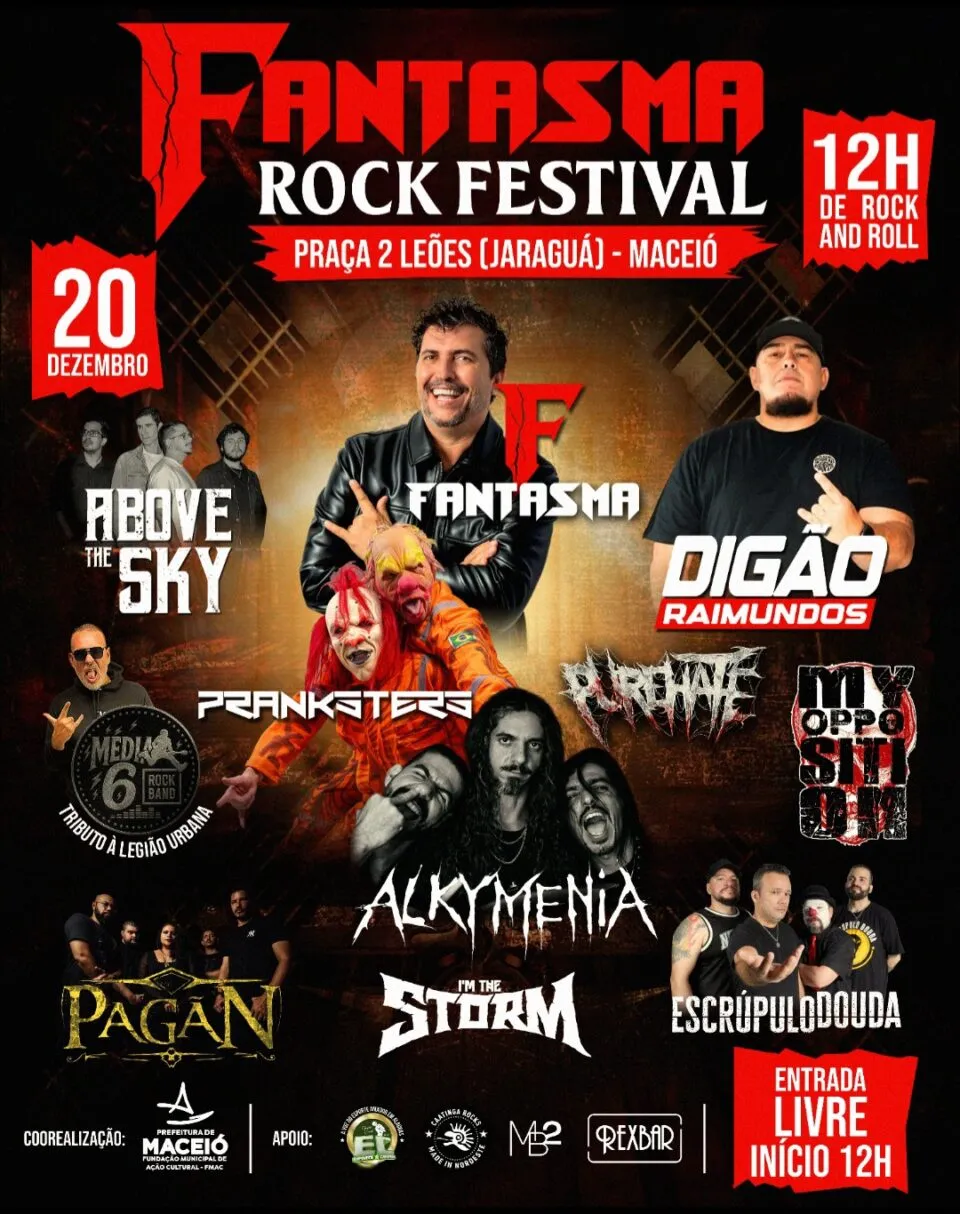 12h de rock na veia: Fantasma Rock terá 11 atrações, reunindo todas as tribos