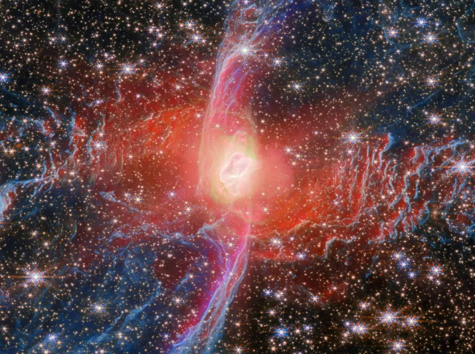 A incrvel nebulosa da Aranha-Vermelha capturada pelo Telescpio Espacial James Webb