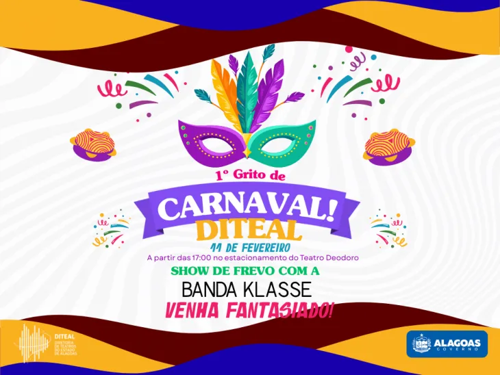 Diteal entra no clima da folia e promove 1º grito de Carnaval