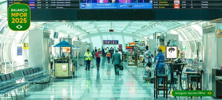 Aviação brasileira bate recorde de passageiros e amplia investimentos em 2025, diz MPor