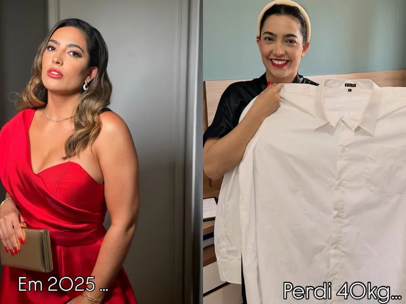 Camila Moura, ex de Lucas Buda do BBB24, passa por emagrecimento e sai do manequim 48 para o 38