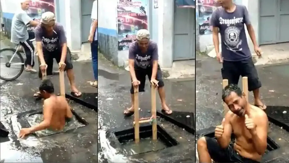 Esta a verdadeira histria do homem-bueiro