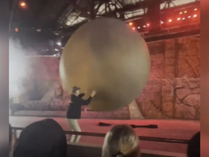 Funcionário da Disney evita acidente com rocha de borracha de 180kg nos EUA