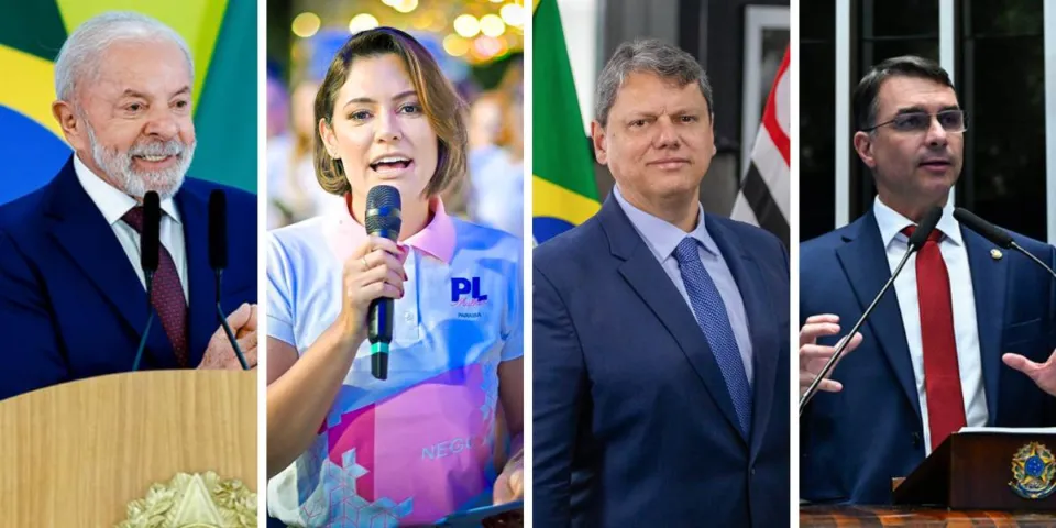Lula supera Tarcísio, Michelle e Flávio no 1º turno, aponta pesquisa Meio/Ideia