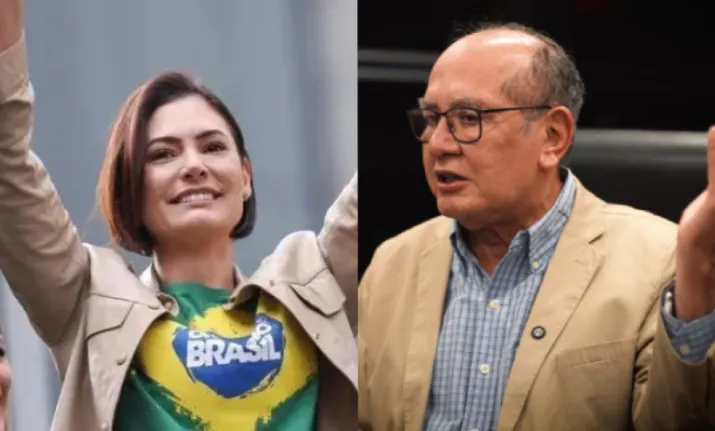 Michelle se reuniu com Gilmar para discutir domiciliar para Bolsonaro, diz site