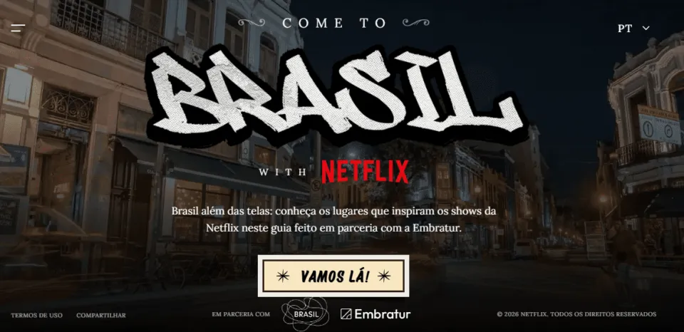 Netflix e Embratur lançam plataforma que conecta produções audiovisuais a destinos brasileiros