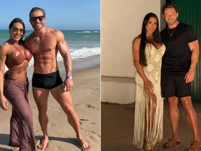 Romance pós-Belo de Gracyanne Barbosa é com empresário que a acompanha na academia