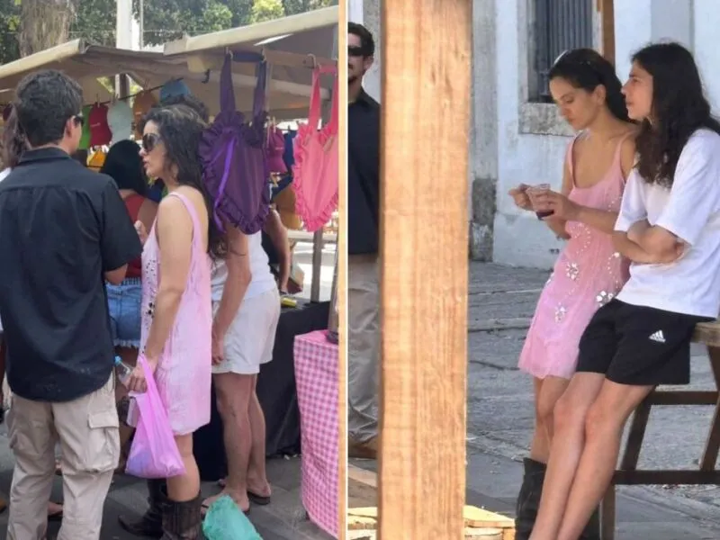 Rosalía dá um rolé na Praça XV, no Rio de Janeiro (RJ)