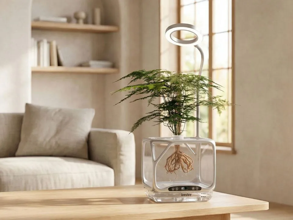 Vaso aeropnico permite o cultivo de plantas no ar, sem terra ou gua