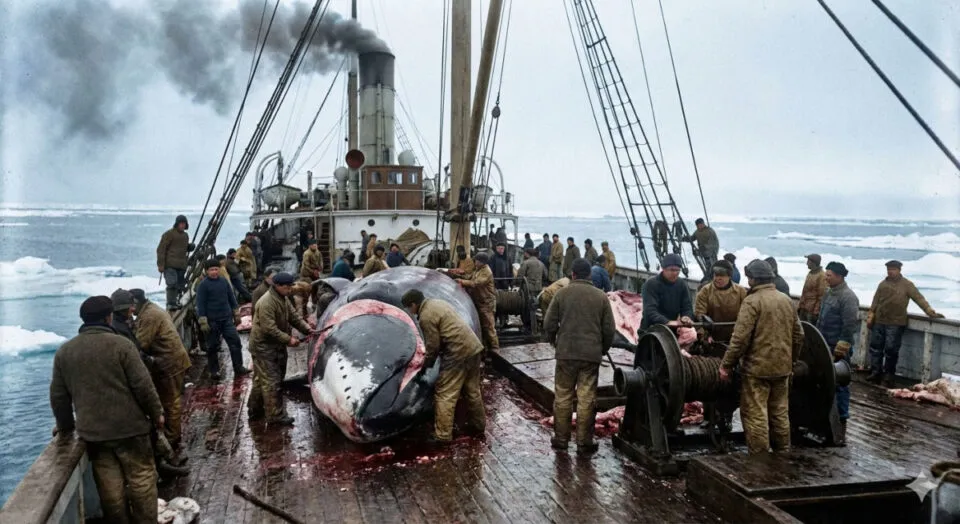 A antiga caa de baleias era um trabalho para poucos