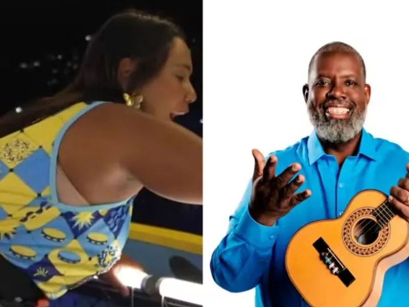 Após ver a Portela na Sapucaí, Chaiany confunde homenagem a Gilsinho com Péricles, e o cantor brinca