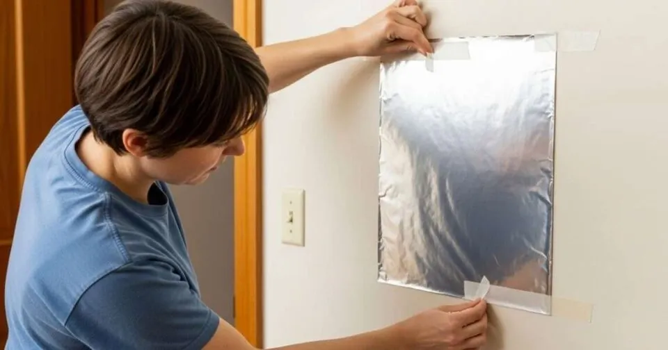 Arquitetos recomendam colar papel-alumínio na parede por alguns dias, saiba por que