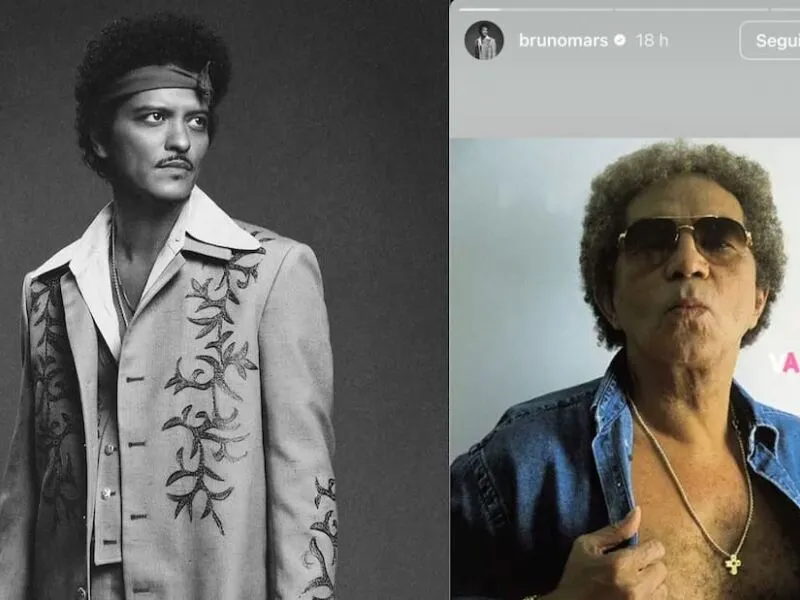 Bruno Mars posta foto de Reginaldo Rossi em comemoração ao Valentine’s Day