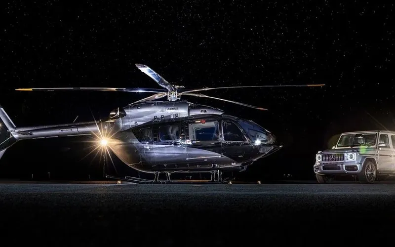 Helicóptero ACH145 Mercedes-Benz Edition é exibido em São Paulo