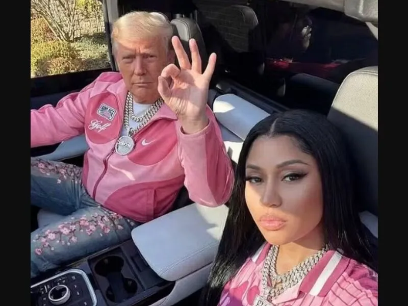 Nicki Minaj homenageia Trump com imagem feita por IA e é ridicularizada nas redes