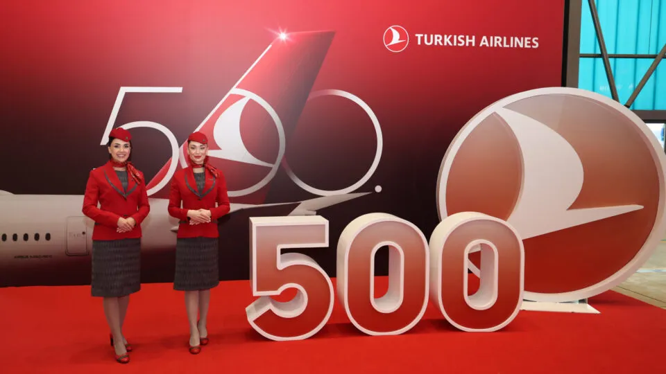 Turkish Airlines apresenta 500ª aeronave