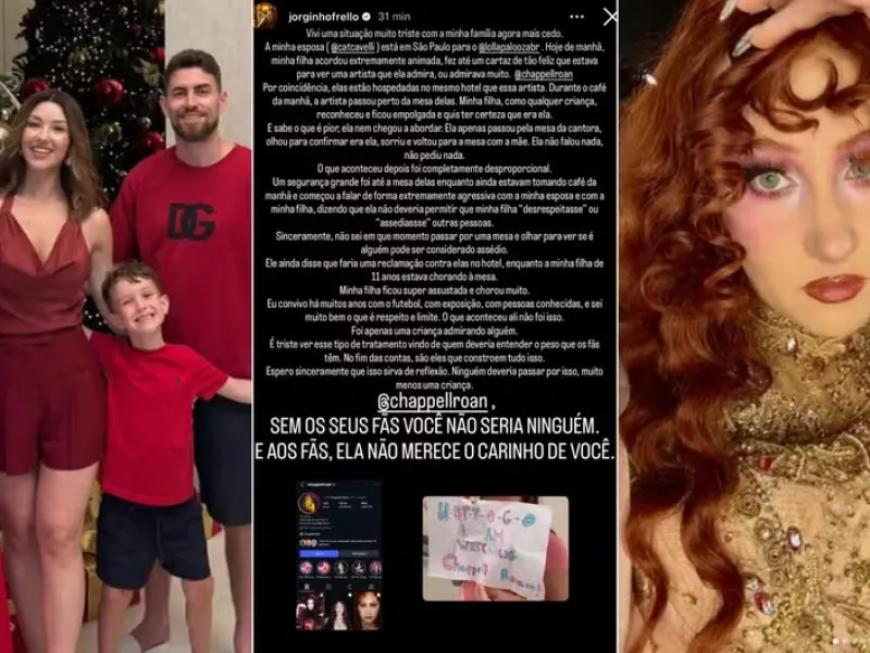 Chappell Roan dá versão sobre caso com filha de Jorginho em hotel de SP