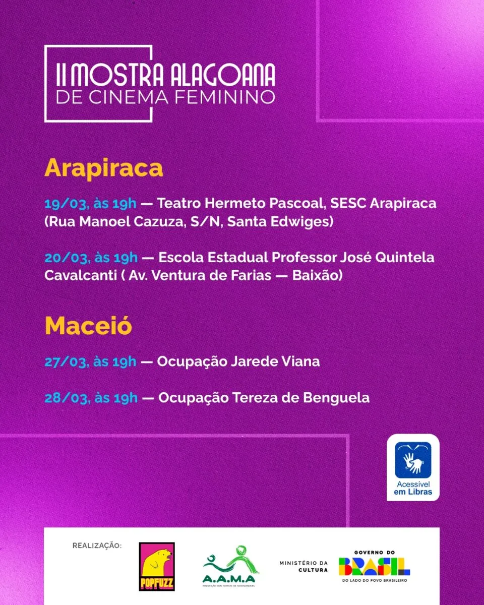II Mostra Alagoana de Cinema Feminino celebra e fortalece o audiovisual feito por mulheres