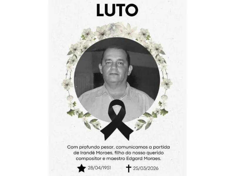 Irandé Moraes, filho do maestro Edgard Moraes, morreu aos 74 anos