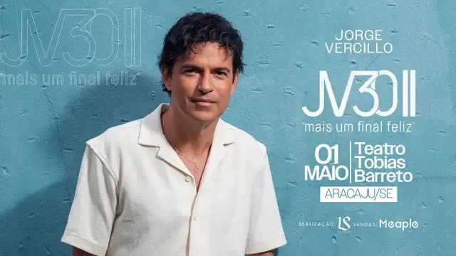 Últimos ingressos: Jorge Vercillo se apresenta em Aracaju no dia 1º de maio