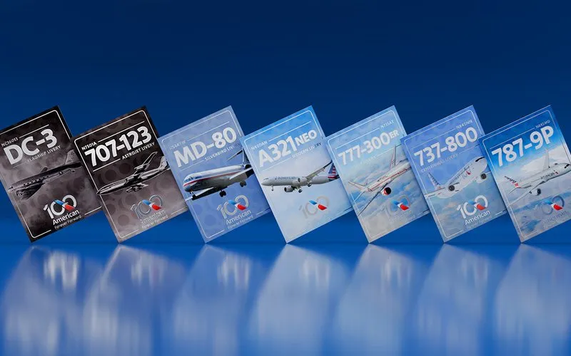 American Airlines lança cards colecionáveis de aviões