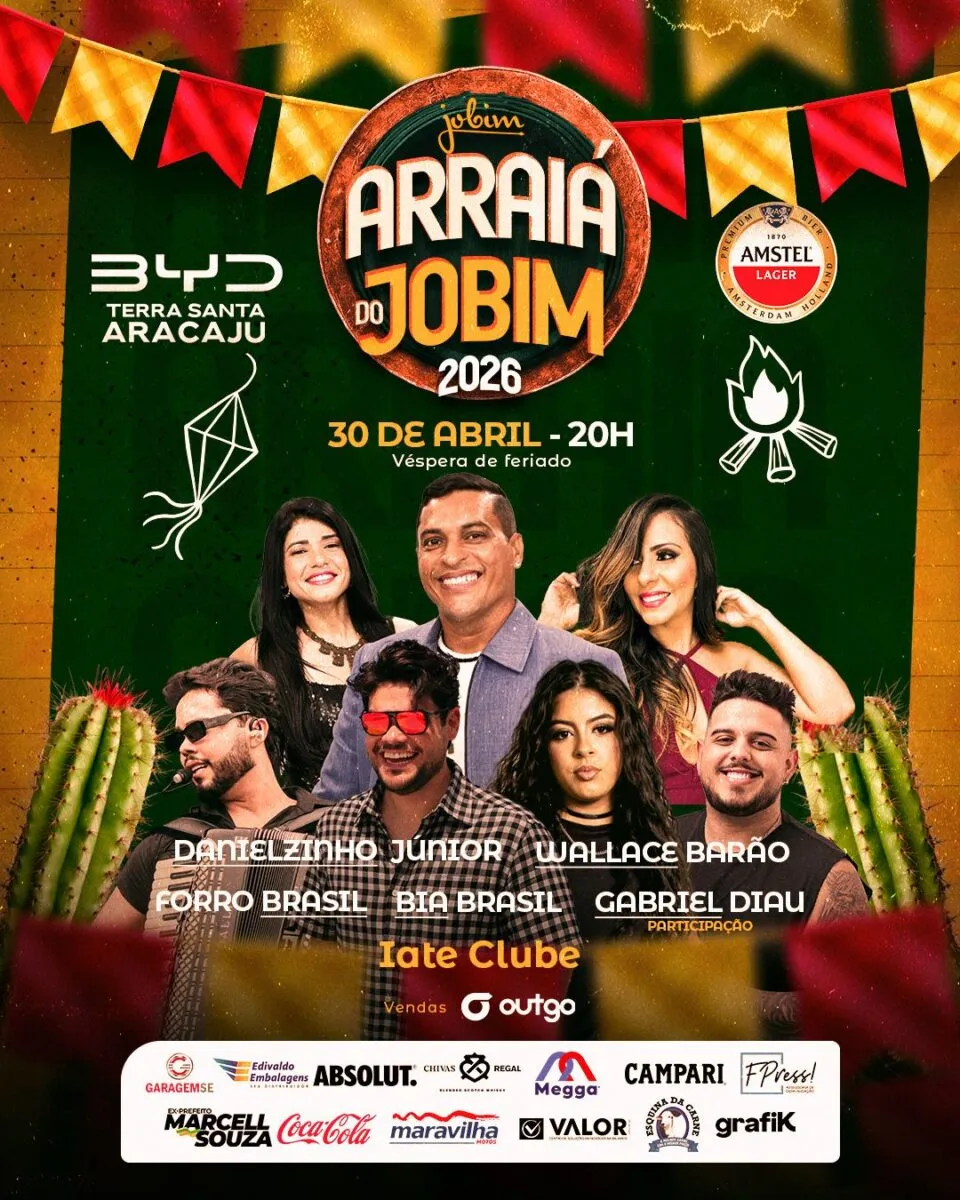 Arraiá do Jobim abre temporada junina em Aracaju nesta quinta, véspera de feriado