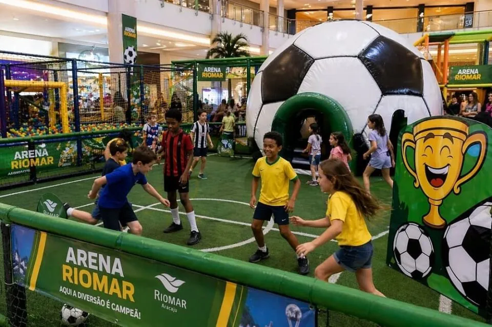 RioMar Aracaju inaugura parque temático infantil com atrações inspiradas no futebol
