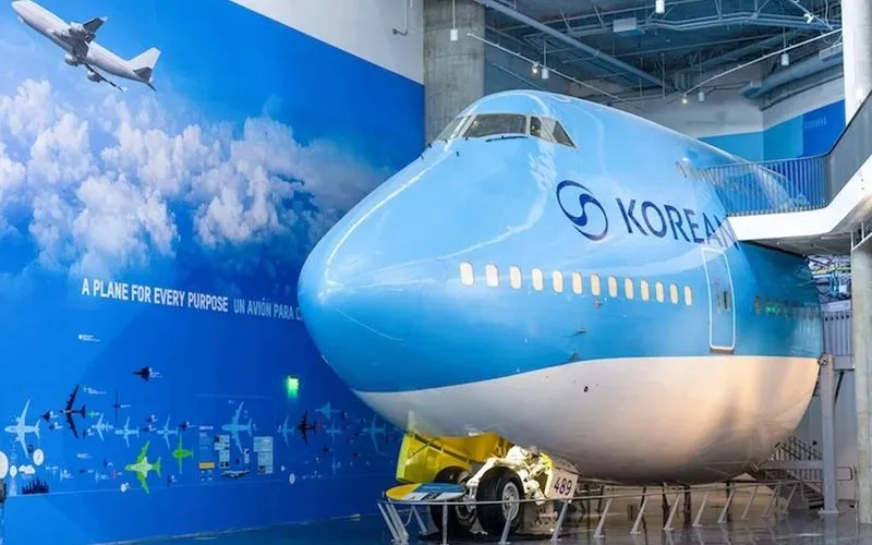 Boeing 747 da Korean Air vira atração interativa em museu