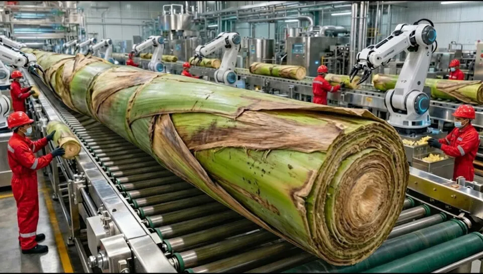Como os caules de bananeira so transformados em uma mirade de produtos eco-amigveis