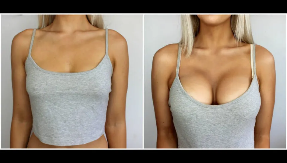 Influencer mostra como ficar peituda em alguns minutos com baixo oramento