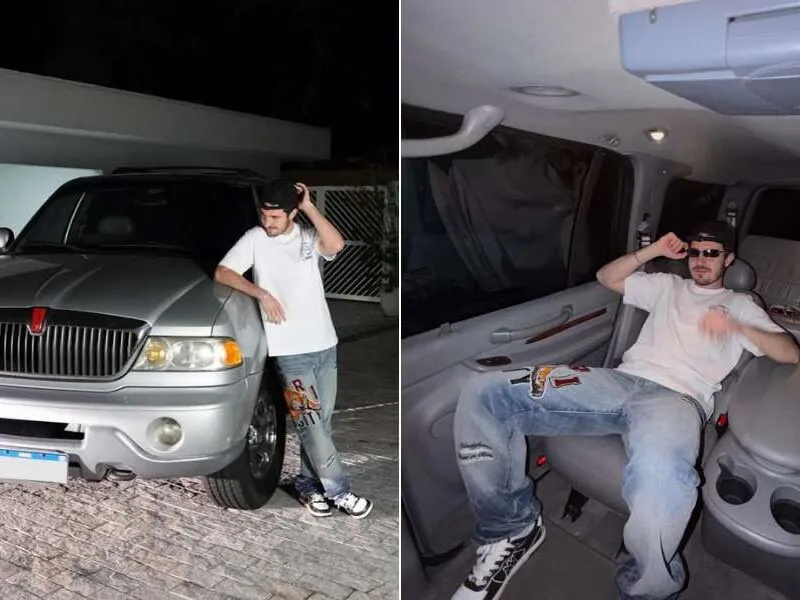 João Augusto Liberato, filho de Gugu, exibe carro de luxo que era o favorito do pai
