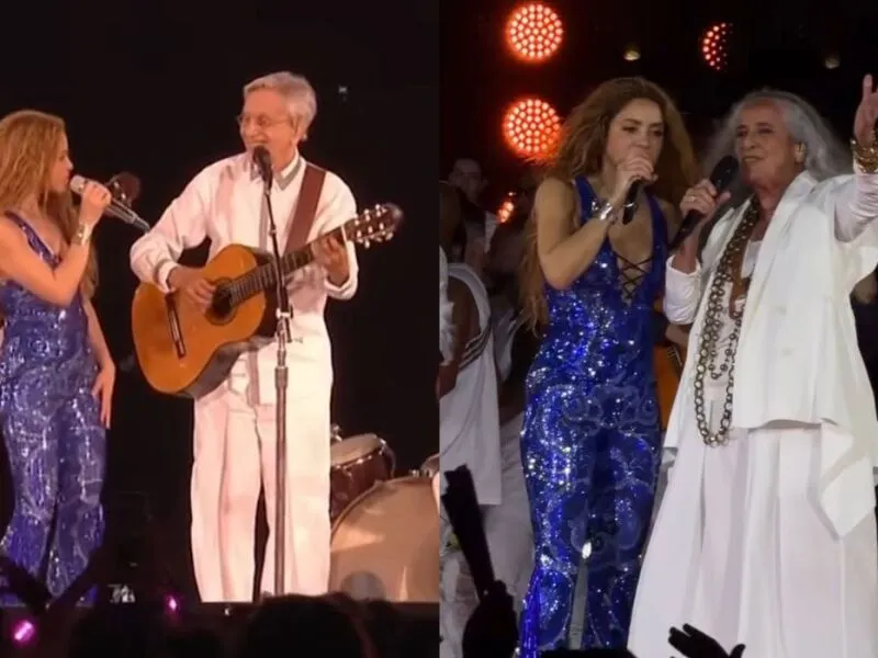 ‘Me apaixonei pela música’ e ‘poucas vozes emocionam tanto’: Shakira se declara a Caetano e Bethânia