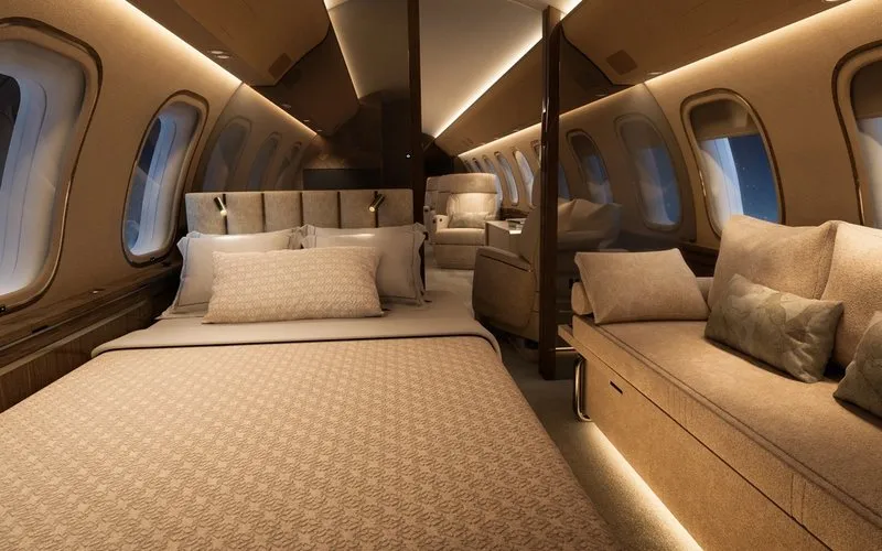 Bombardier lança cabine exclusiva do Global 8000