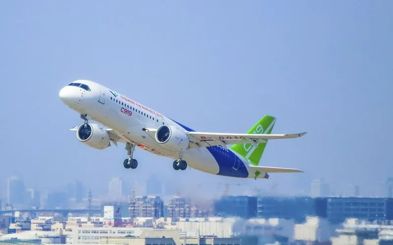Comac inicia testes do C919 encurtado