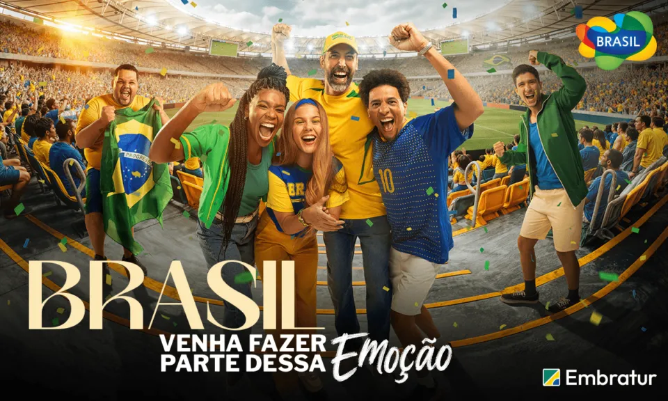 Em nova campanha internacional, Embratur transforma paixão pelo futebol em convite para viver o Brasil