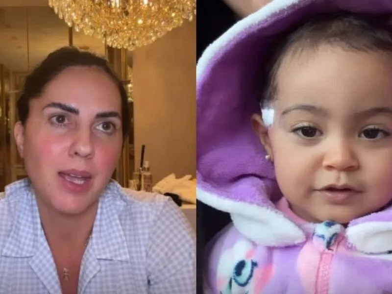 Entenda por que a filha de Graciele Lacerda e Zezé Di Camargo teve de retirar nódulo do rosto