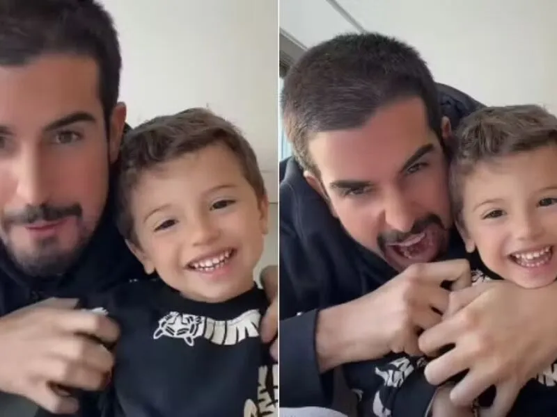 Filho de Claudia Raia, Enzo Celulari surge com irmão caçula e brinca com diferença de idade