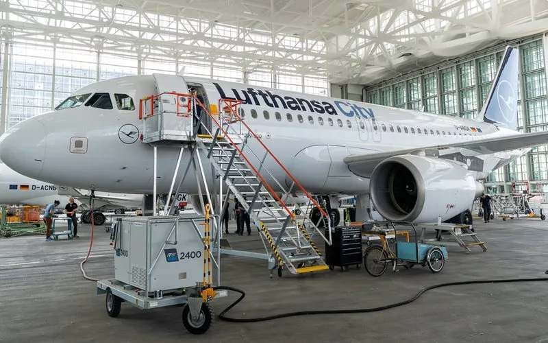 Airbus A319 da Lufthansa com ‘pele de tubarão’ inicia testes