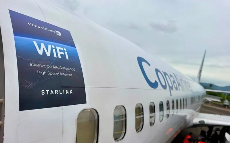 Copa Airlines é a primeira aérea da América Latina com internet da Starlink