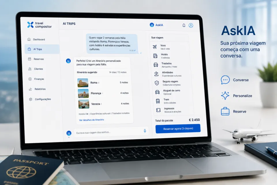 Travel Compositor integra IA ao processo de reservas e promete concluir viagens em apenas três 3 cliques