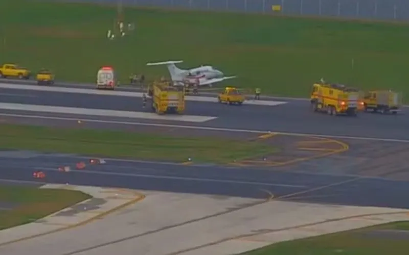 Avião sai da pista e aeroporto Santos Dumont fecha por sete horas
