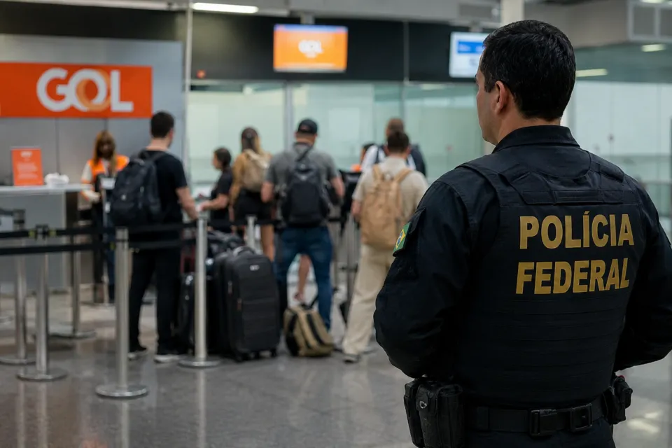Passageiro faz comentário sobre bomba antes de voo da Gol e acaba levado pela Polícia Federal